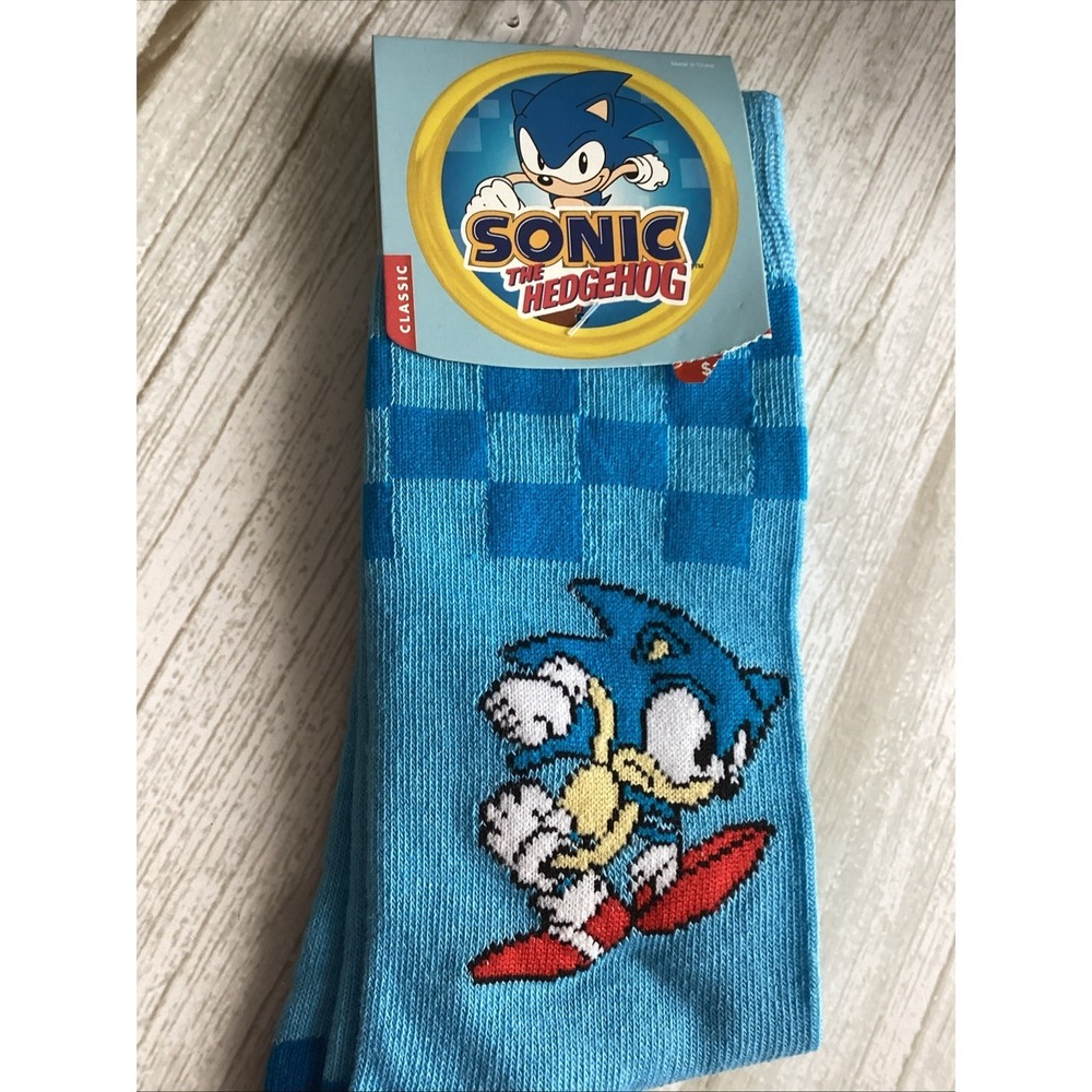 Socks Sega " Sonic The Hedgehog"‎  Novelty Crew Socks Unisex, New Shoe 10-13